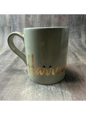 Harrods Knightsbridge Coffee Cup London Ivory Gold Mug Tea Mug